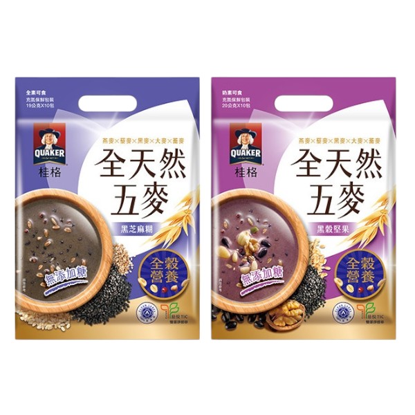 桂格全天然五麥 黑穀堅果/黑芝麻糊