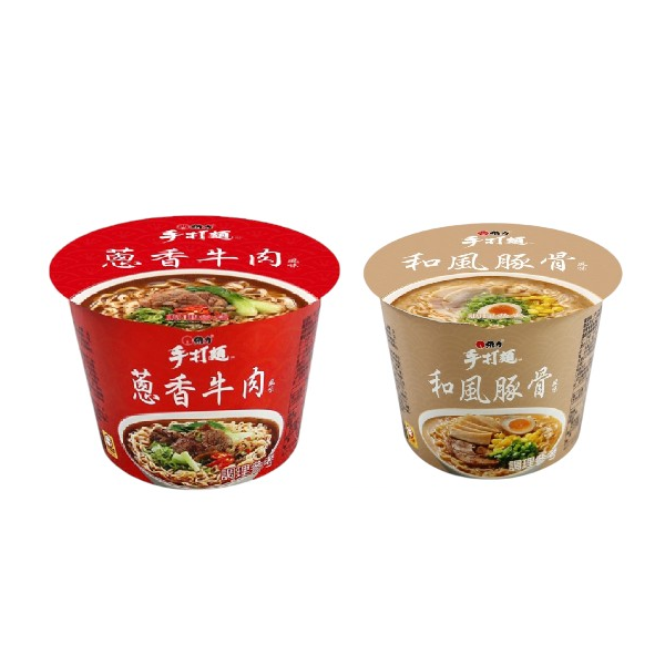 維力手打麵  和風豚骨/蔥香牛肉 (碗裝)