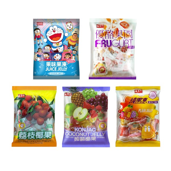 盛香珍 純果凍綜合口味/蒟蒻椰果(荔枝/綜合) /優酪果園綜合