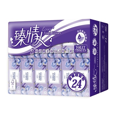 臻情人三層細柔抽取衛生紙 90抽x24包